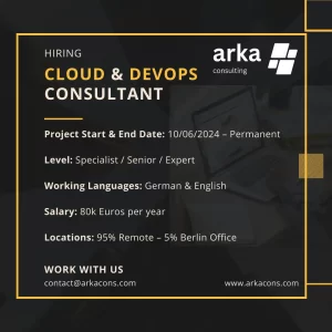 We are looking for a Cloud and DevOps Consultant specialist!